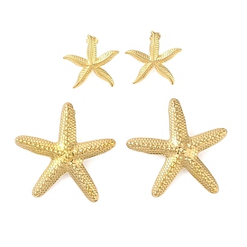 304 Stainless Steel Stud Earrings for Women, Starfish