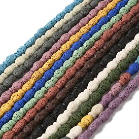 Natural Lava Rock Beads Strands, Fish, Dyed