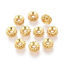 Spacer бисер латунные, с кристально горный хрусталь, без никеля , цветок