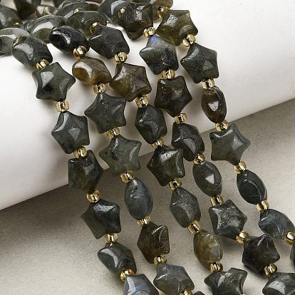 Природные лабрадорита бисер нитей, толстая звезда, с бисером