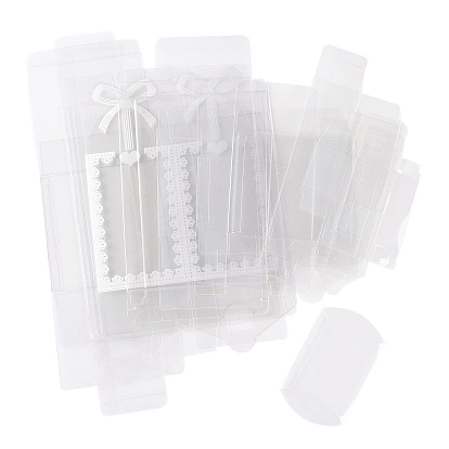 Caja de regalo plegable de PVC para almacenamiento, Rectángulo
