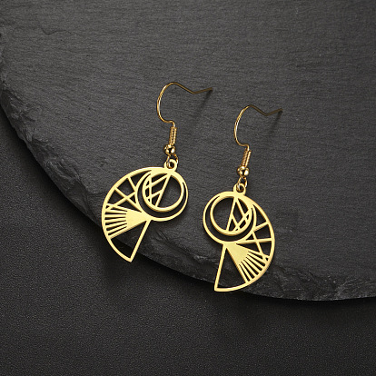 304 из нержавеющей стали болтаться серьги, полая раковина