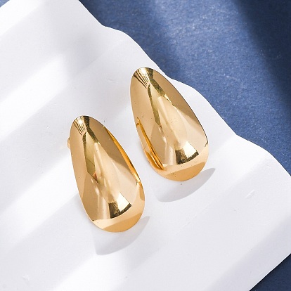 304 серьги-гвоздики из нержавеющей стали для женщин, ионное покрытие (ip), слеза