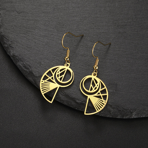 304 из нержавеющей стали болтаться серьги, полая раковина