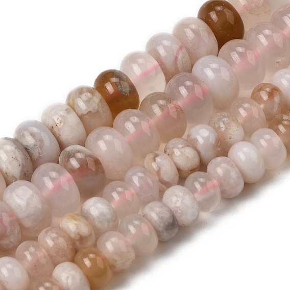 Натуральные вишневые агатовые бусины, рондель