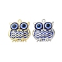Подвески с блестящей эмалью из цинкового сплава, сова с оберегом от сглаза