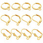 Brass Leverback Earring Finding Sets, with Loop