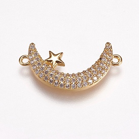 Латунные микро проложить кубических ссылки циркония, Луна и звезды