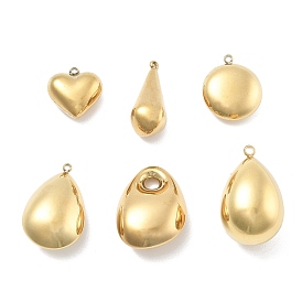 316 подвески в форме сердца из хирургической нержавеющей стали, реальный 18 k позолоченный