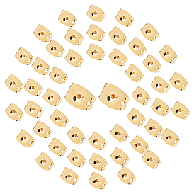 200Pcs Brass Friction Ear Nuts/Earring Backs, Long-Lasting Plated
