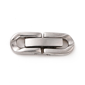 304 Stainless Steel Fold Over Clasps, for Bracelet Necklace Making