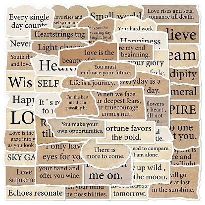 50шт ПВХ водонепроницаемые наклейки со словами, самоклеящиеся наклейки, для чемодана, скейтборде, холодильник, шлем, оболочка мобильного телефона