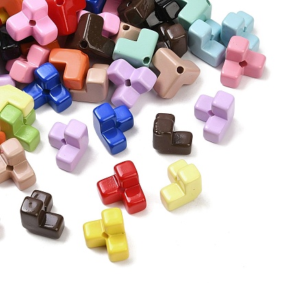 Непрозрачные акриловые бусины, игрушка, с эмалью