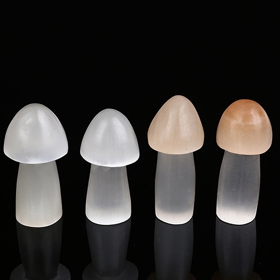Украшения для скульптур из натурального селенита, для домашнего офисного стола, гриб