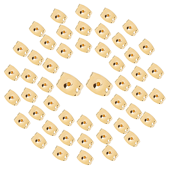 200Pcs Brass Friction Ear Nuts/Earring Backs, Long-Lasting Plated