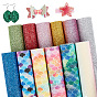 Ein 5 Glitzer-Pu-Leder-Stoff, für Basteltuch DIY Material