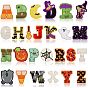 Halloween/Christmas/Easter/Thanksgiving Day Letter A~Z Computerized Embroidery Cloth Iron on Patches, Costume Accessories, Alphabet Appliques