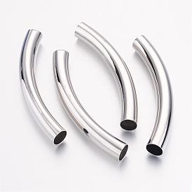 Brass Tube Beads, 80x10mm, Hole: 8x9mm