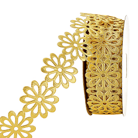 Polyester Fiber Lace Trim, Flower, for Clothes Sewing Accessories