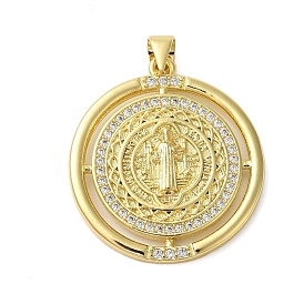 Стойка металлическая латунная микропрофилированная кубическая циркония подвески, без кадмия и без свинца, долговечный, плоский круг с богом