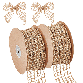 Плетеная лента из мешковины, гессеновая лента, джутовая лента, для изготовления ювелирных изделий, полый тартан