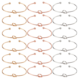 18шт 3 цвета железный браслет-манжета в форме сердца для женщин