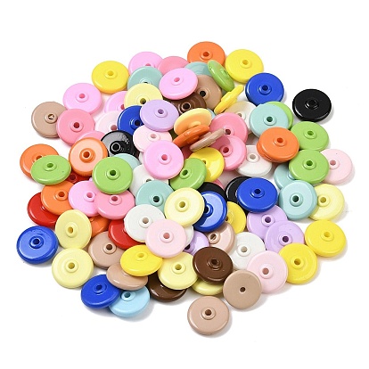 Непрозрачные акриловые подвески, плоские круглые прелести