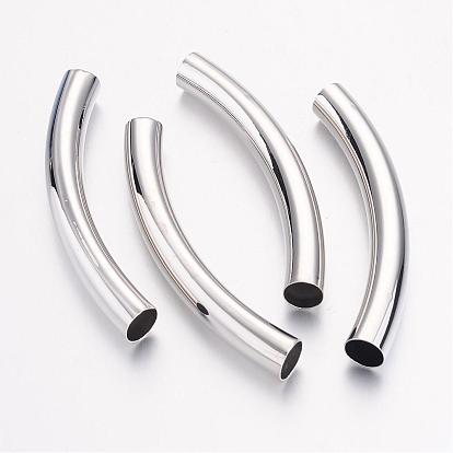 Brass Tube Beads, 80x10mm, Hole: 8x9mm