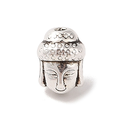 Perles en alliage de style tibétain, sans plomb et sans cadmium, Bouddha