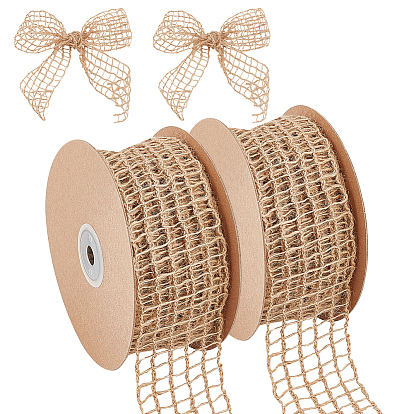 Плетеная лента из мешковины, гессеновая лента, джутовая лента, для изготовления ювелирных изделий, полый тартан