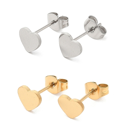 304 из нержавеющей стали серьги, сердце