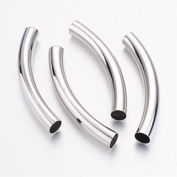 Brass Tube Beads, 80x10mm, Hole: 8x9mm