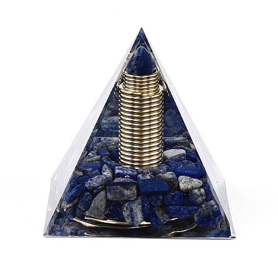 Генераторы энергии смолы оргонитовой пирамиды, внутри находятся кусочки натуральных драгоценных камней для рейки и проволока из нержавеющей стали., для украшения рабочего стола домашнего офиса