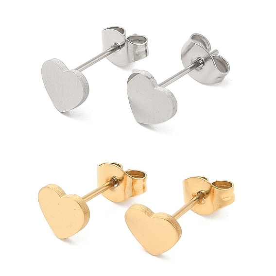 304 из нержавеющей стали серьги, сердце