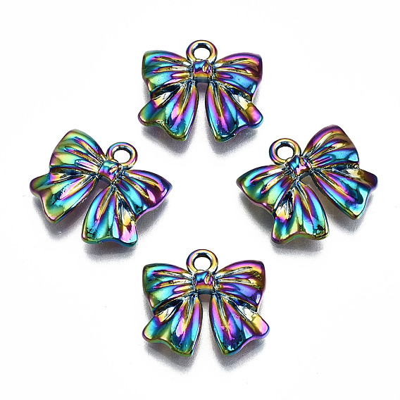 Regenbogenfarbene legierung anhänger, cadmiumfrei und bleifrei, Schleife