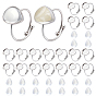 Наборы для самостоятельного изготовления колец в форме капли, включая 304 регулируемые кольца из нержавеющей стали, Кабошоны из стекла