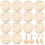 30pcs Brass Charms, Flat Round