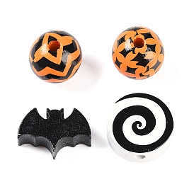 Halloween wood beads