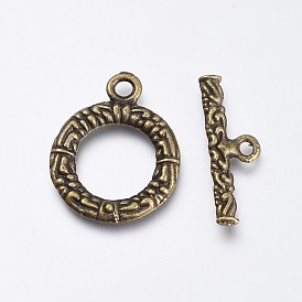 Застежки тоггл, сплав, тибетский стиль 