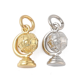 Латунные подвески, шармы в виде земного шара, с целью перехода в кольце, долговечный, без свинца и без кадмия