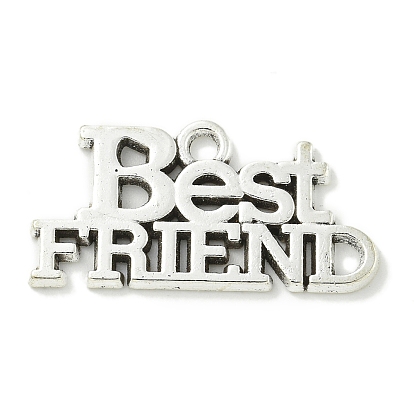 Сплавочные подвески тибетского стиля, без свинца и без кадмия, слово лучший друг