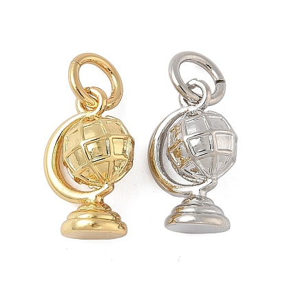 Латунные подвески, шармы в виде земного шара, с целью перехода в кольце, долговечный, без свинца и без кадмия