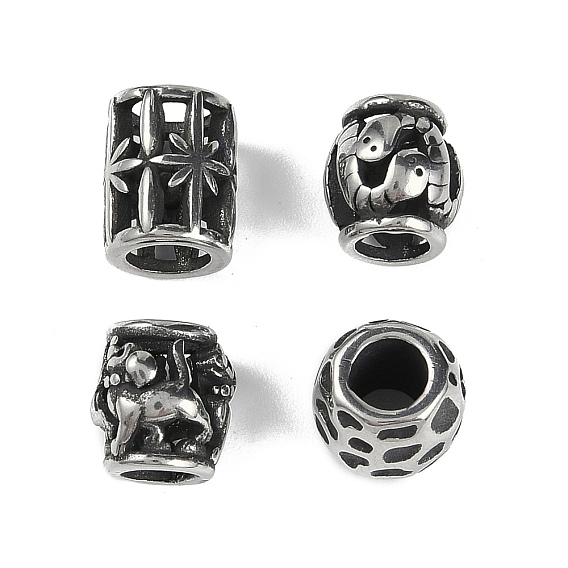 304 из нержавеющей стали европейские шарики, бусины с большим отверстием, колонка