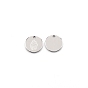 304 Stainless Steel Pendants, Flat Round with Ice-cream Pattern