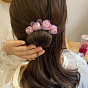Lazy fluffy flower bud head styling tool for bun hairstyle.