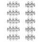 10 Sets 2 Stile 304 Schiebeverschlüsse aus Edelstahl, Peyote-Verschlüsse, 2 Stränge, 4 Löcher & 3 Stränge, 6 Löcher, Tube
