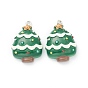 Resin Pendants, for Christmas Festival, with Platinum Iron Peg Bail, Christmas Tree