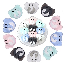 10Pcs 5 Styles Elephant Silicone Beads