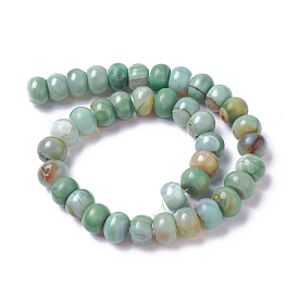 Natural Dyed Agate Imitation Turquoise Beads Strands, Rondelle