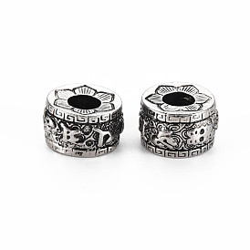 Alloy European Beads, European Style, Cadmium Free & Lead Free, Flower